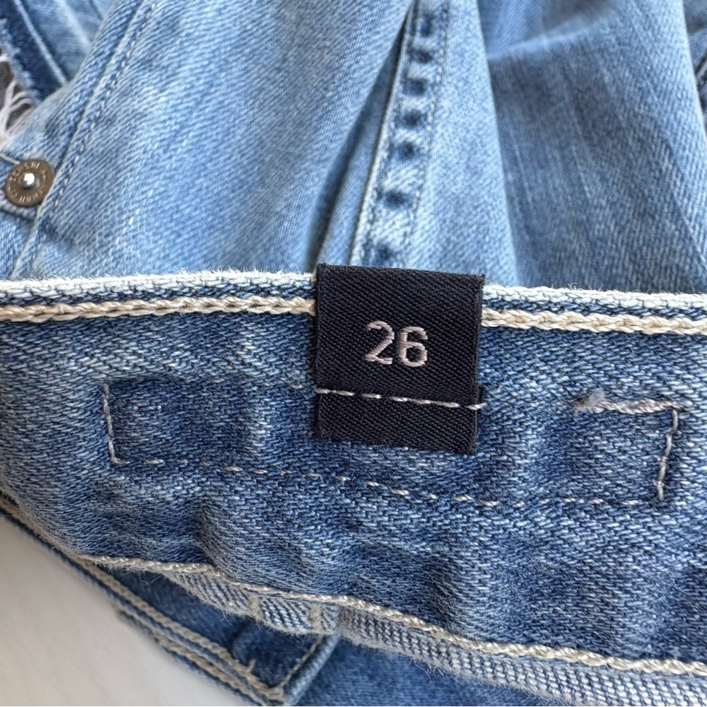 Citizens of Humanity Midi Denim Skirt Asymmetrical 26 Western Cowgirl Y2K Boho - Picture 4 of 11